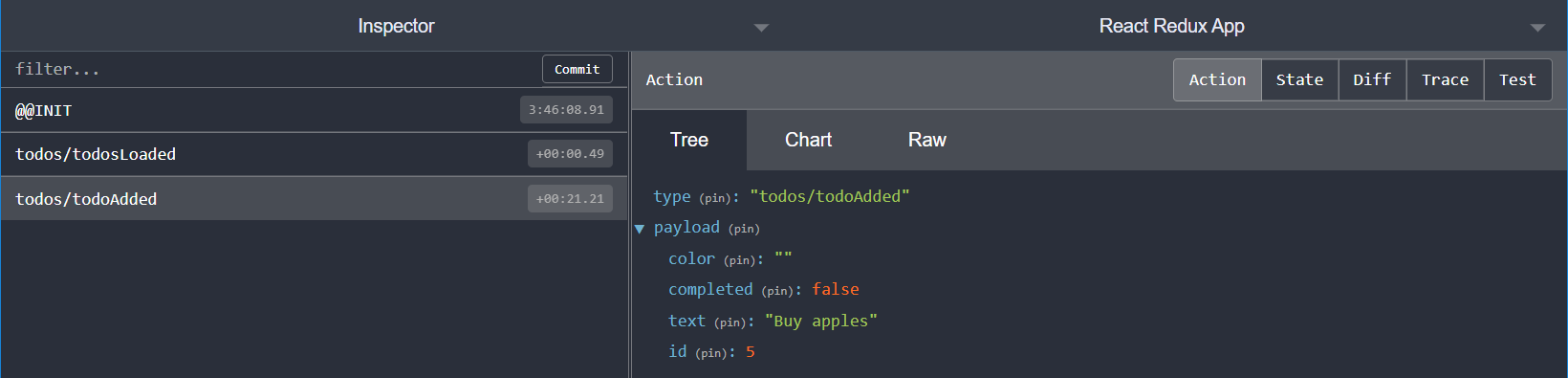 Devtools - async todoAdded 动作内容