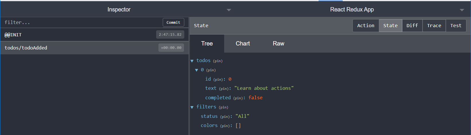 Redux DevTools 扩展：状态标签