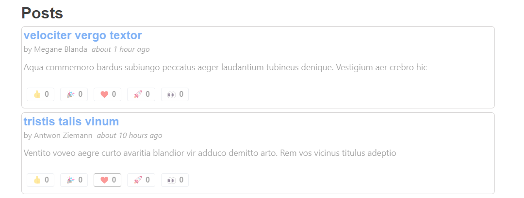 PostsList 处于加载禁用状态