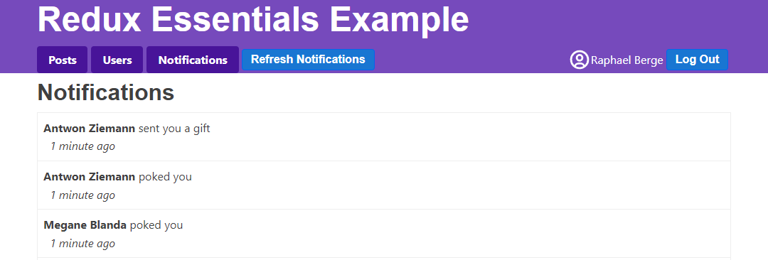 初始通知标签页